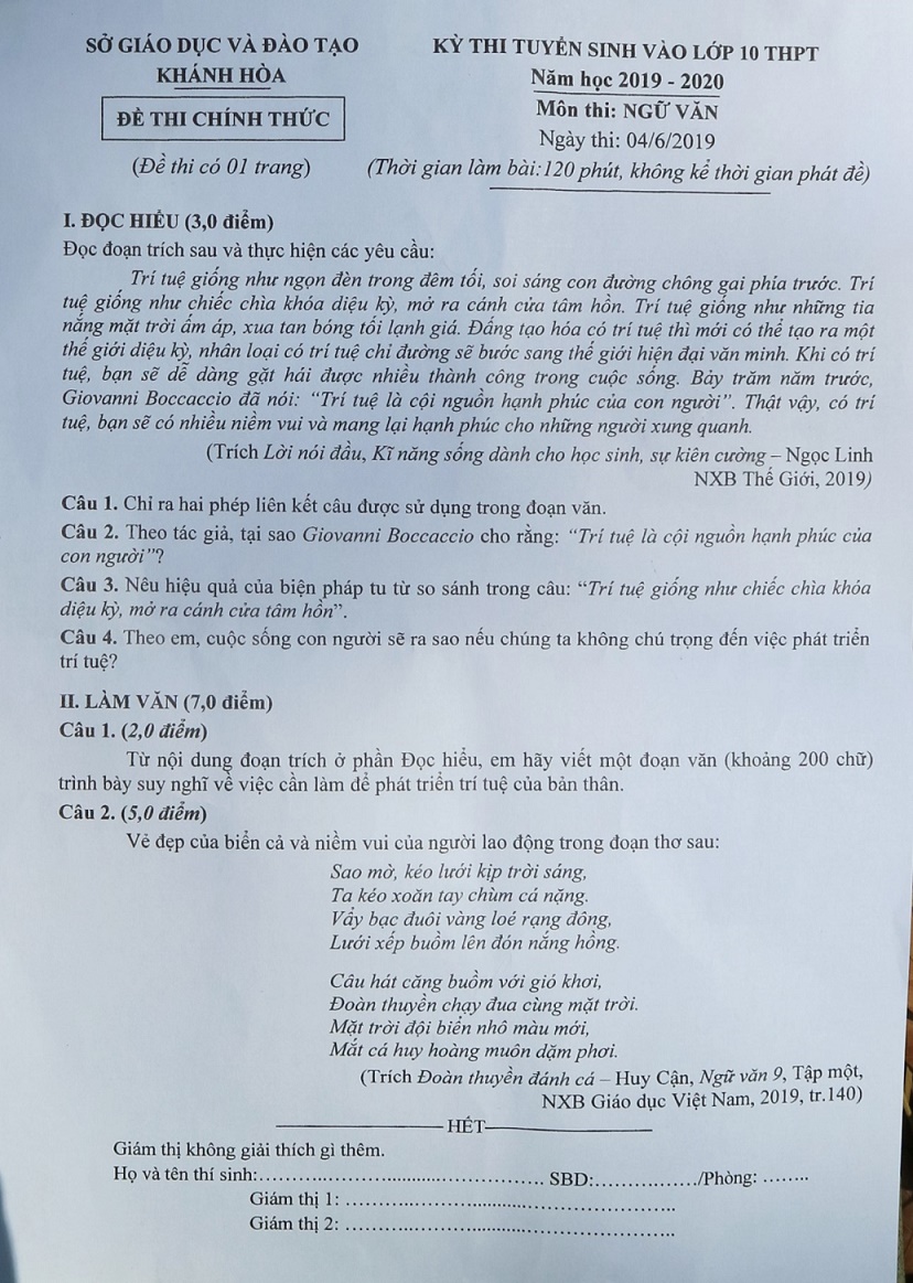 178 thí sinh vắng thi môn Ngữ văn